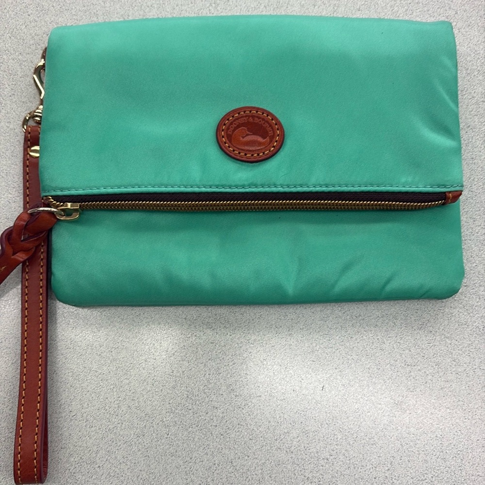 Dooney & Bourke Green Fold Over Wristlet
